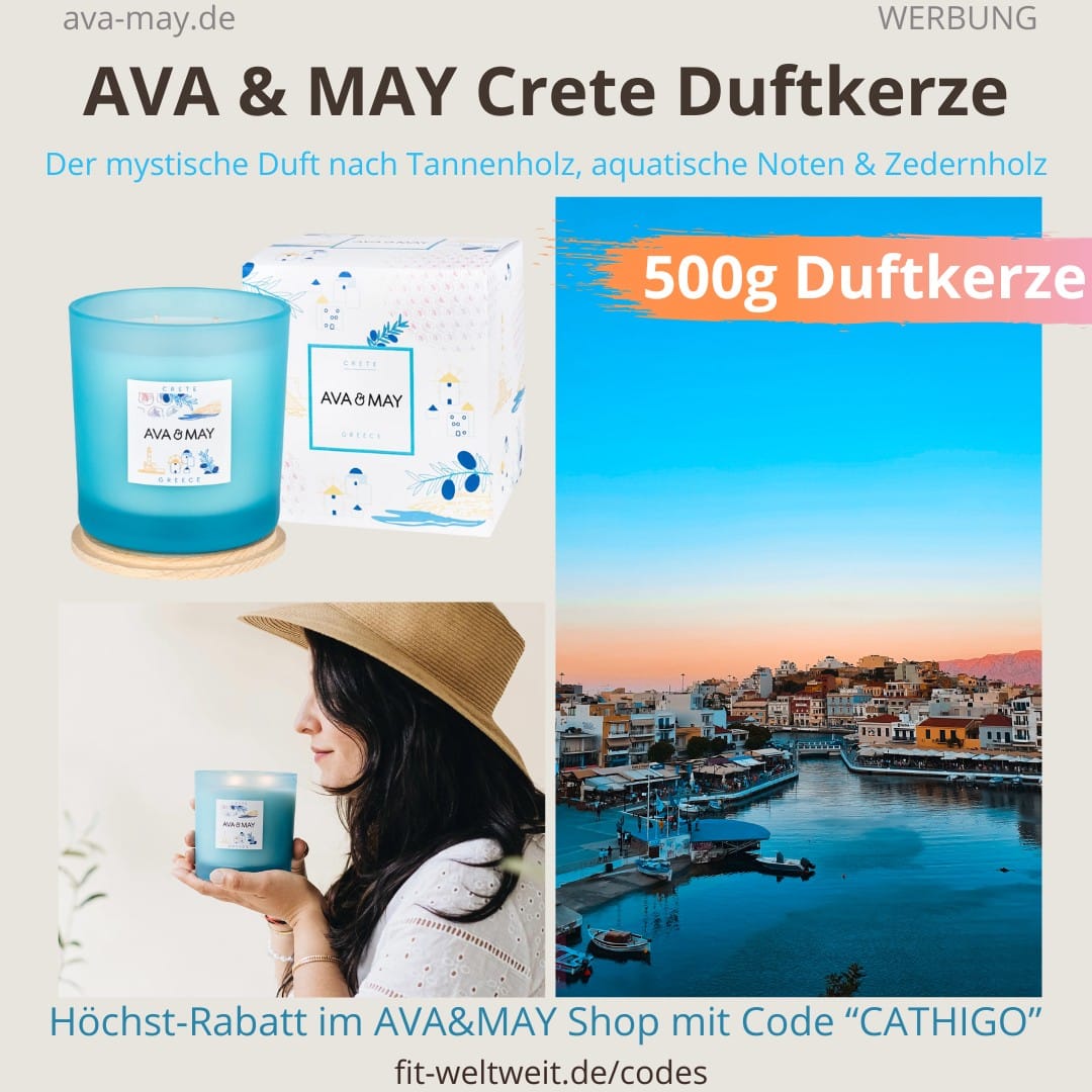AVA & MAY CRETE Griechenland große Duftkerzen Erfahrungen Kreta Tannenholz, aquatische Noten Zedernholz AVA & MAY CRETE Griechenland große Duftkerzen Erfahrungen Kreta Tannenholz, aquatische Noten Zedernholz