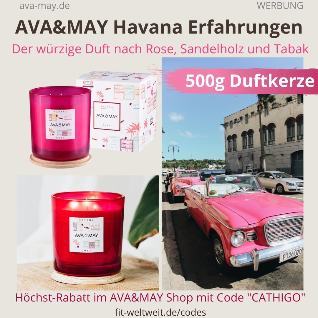 AVA & MAY HAVANA große Duftkerzen Erfahrungen Cuba Rose, Sandelholz, Tabak AVA & MAY HAVANA große Duftkerzen Erfahrungen Cuba Rose, Sandelholz, Tabak
