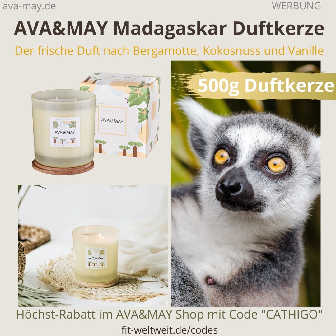 AVA & MAY MADAGASKAR große Duftkerzen Erfahrungen Indian Ocean Bergamotte, Kokosnuss und Vanille AVA & MAY MADAGASKAR große Duftkerzen Erfahrungen Indian Ocean Bergamotte, Kokosnuss und Vanille