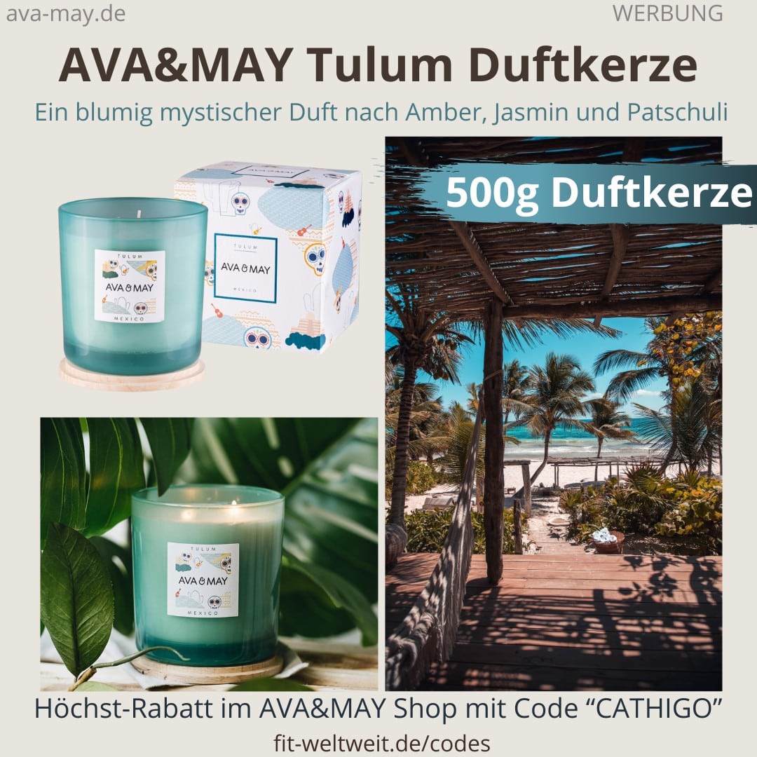 AVA & MAY TULUM große Duftkerzen Erfahrungen Mexico Amber, Jasmin und Patschuli AVA & MAY TULUM große Duftkerzen Erfahrungen Mexico Amber, Jasmin und Patschuli