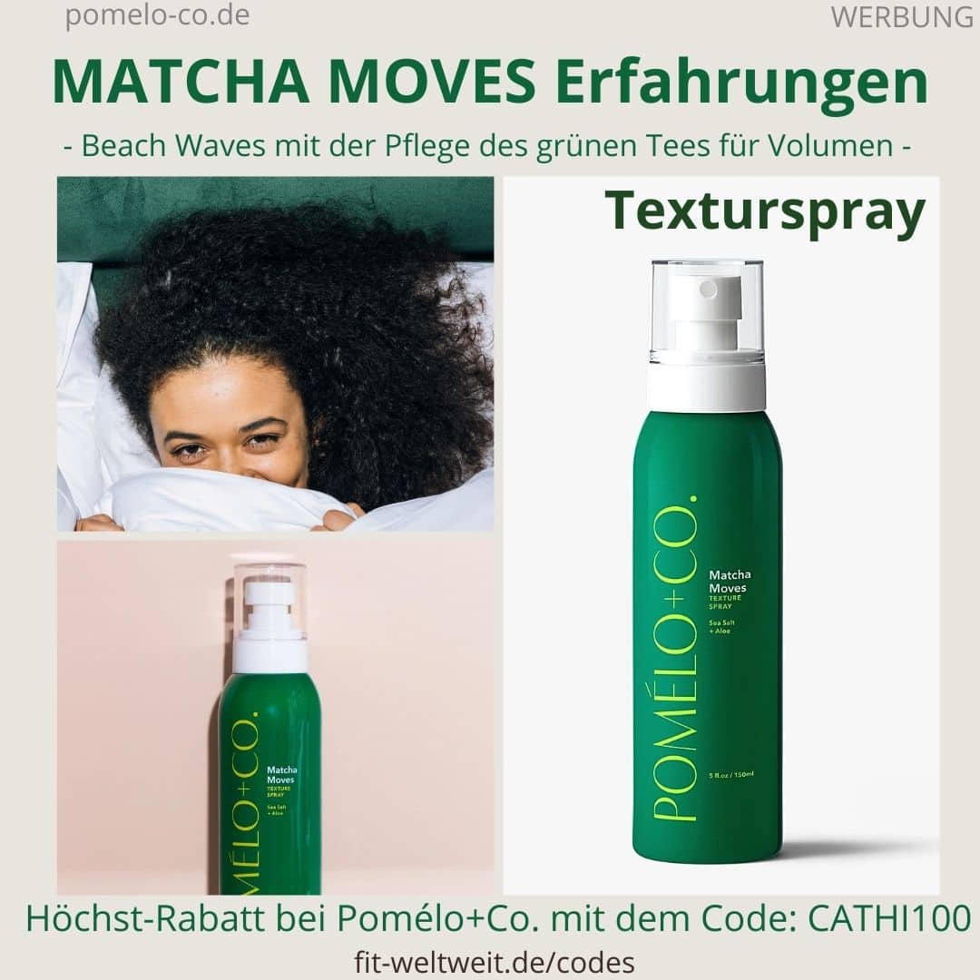 MATCHA MOVES TEXTURSPRAY Pomélo Co Erfahrung Anwendung texture spray