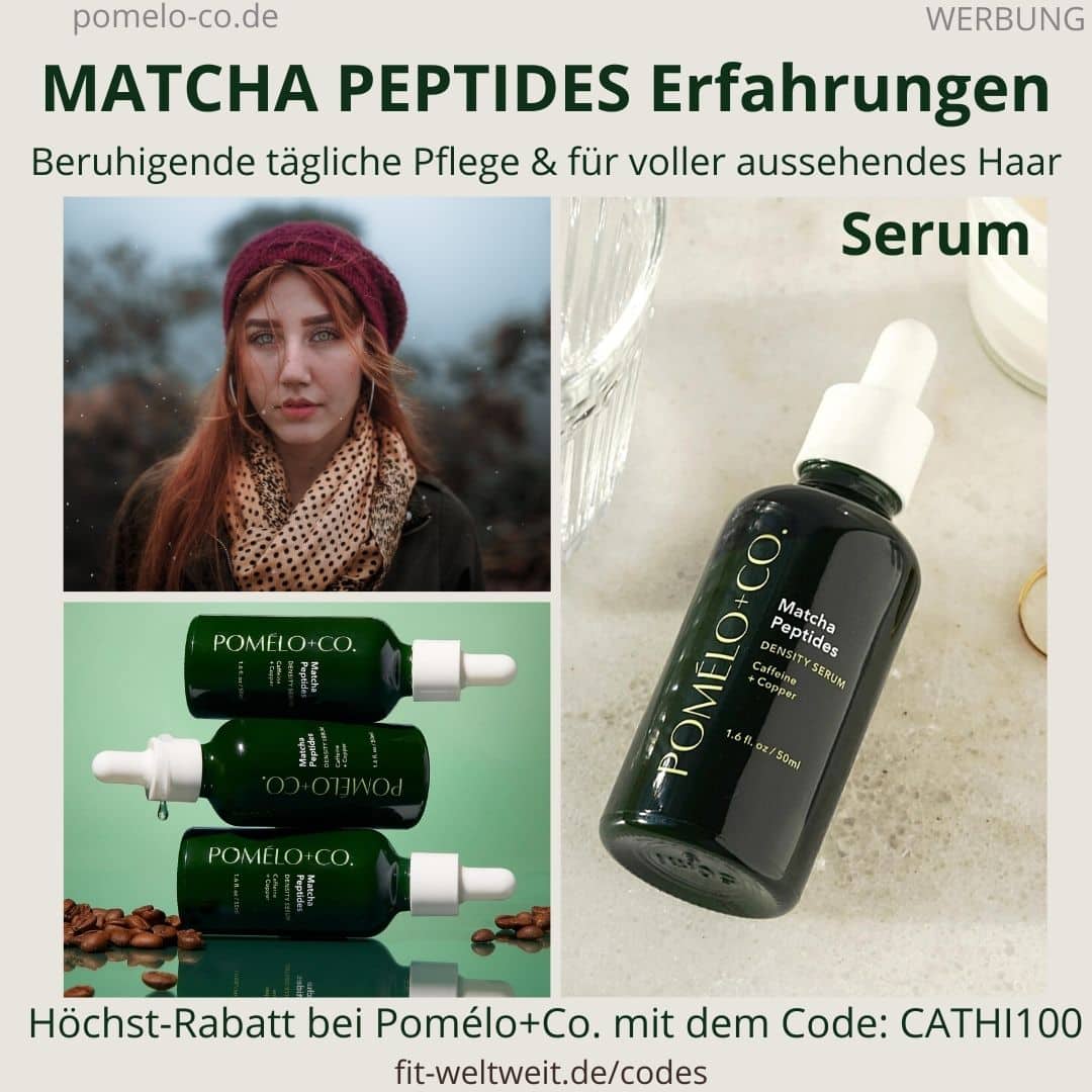 Pomelo+Co Erfahrungen Matcha Peptides Anwendung Serum Kopfhaut