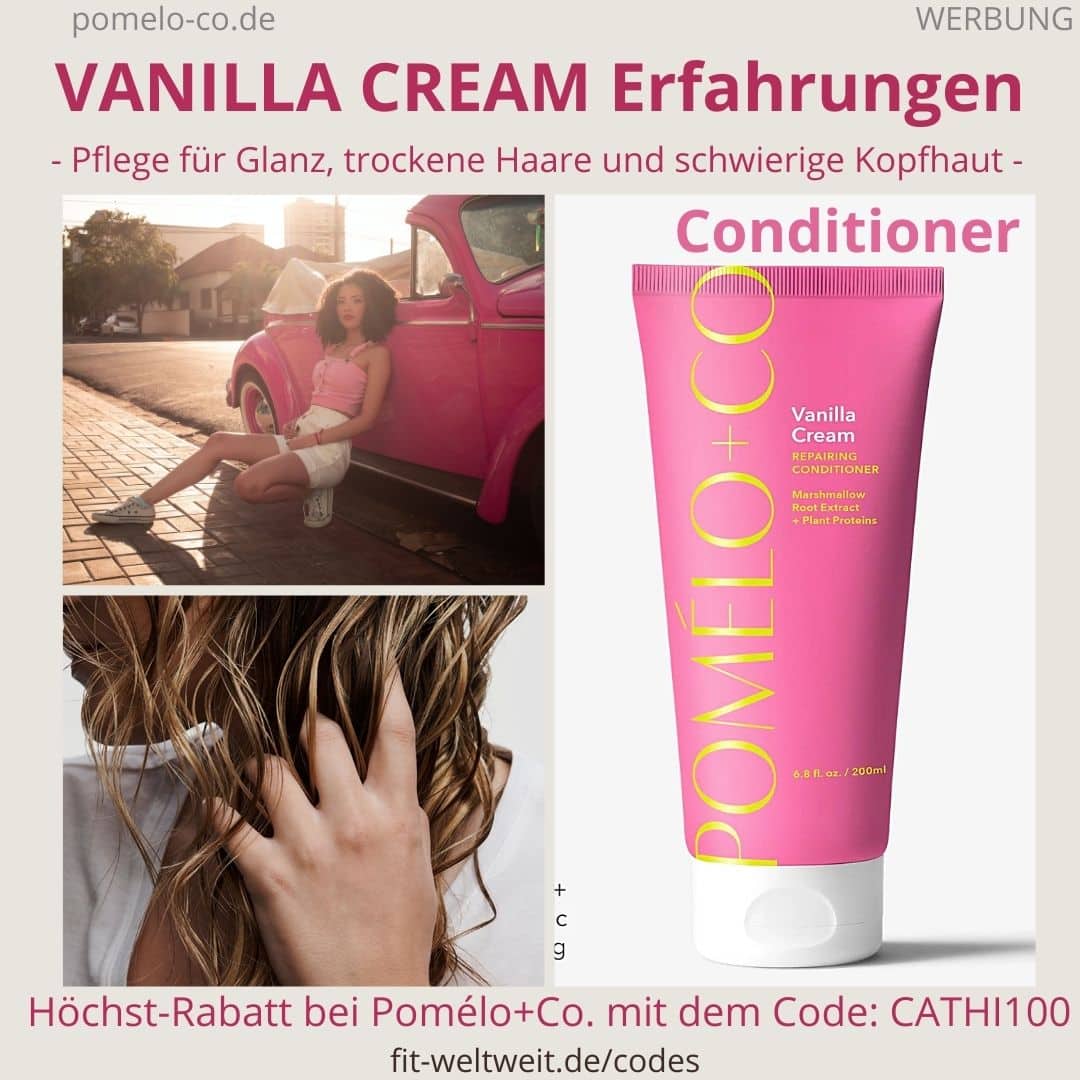 Pomelo+Co Erfahrungen VANILLA CREAM CONDITIONER trockene Kopfhaut Anwendung Reparieren