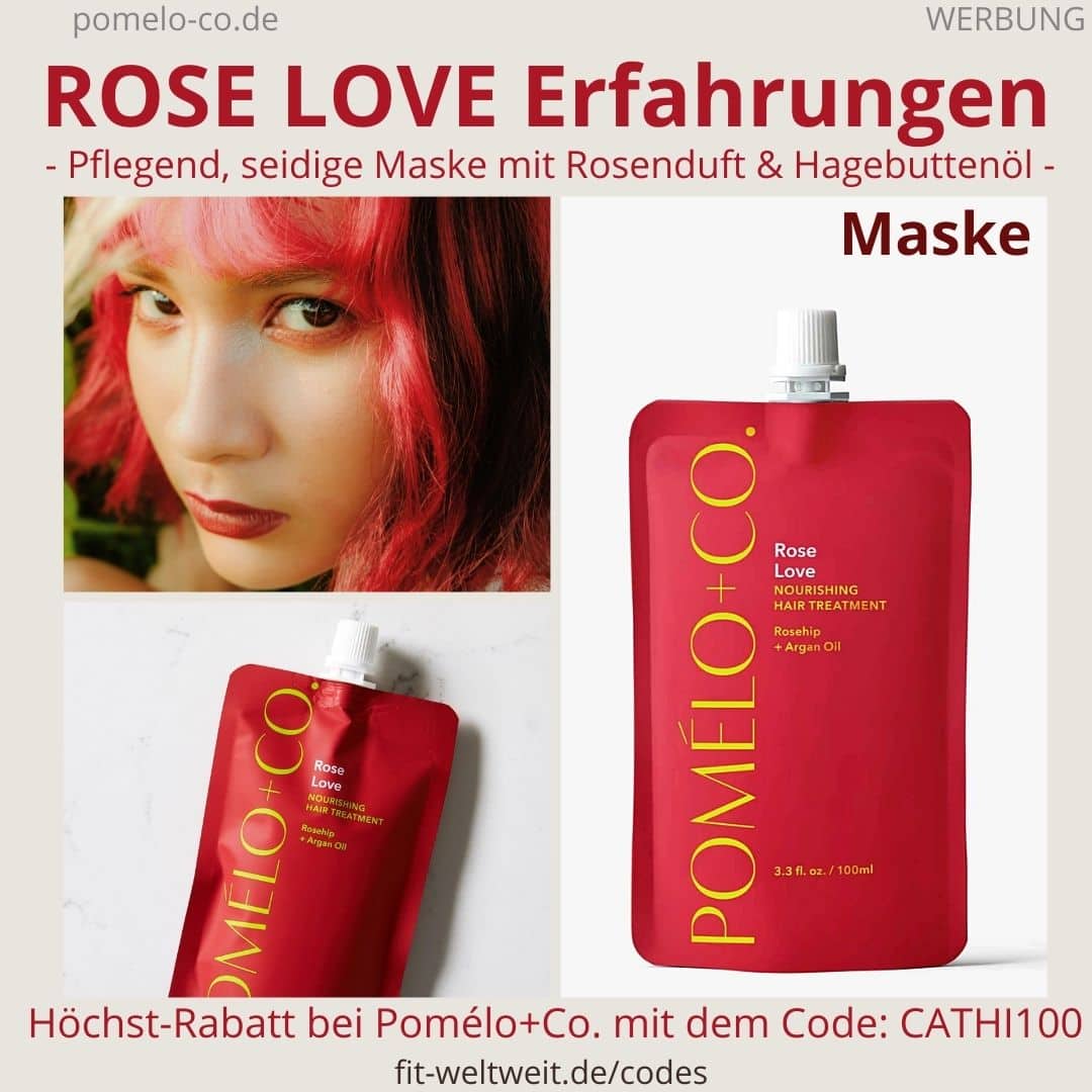 ROSE LOVE HAARMASKE Pomélo Co Erfahrung repairing hair treatment Anwendung Maske