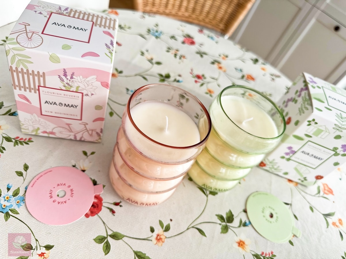 Flourish Reverie Botanical Blush Duftkerze AVA and MAY Erfahrungen