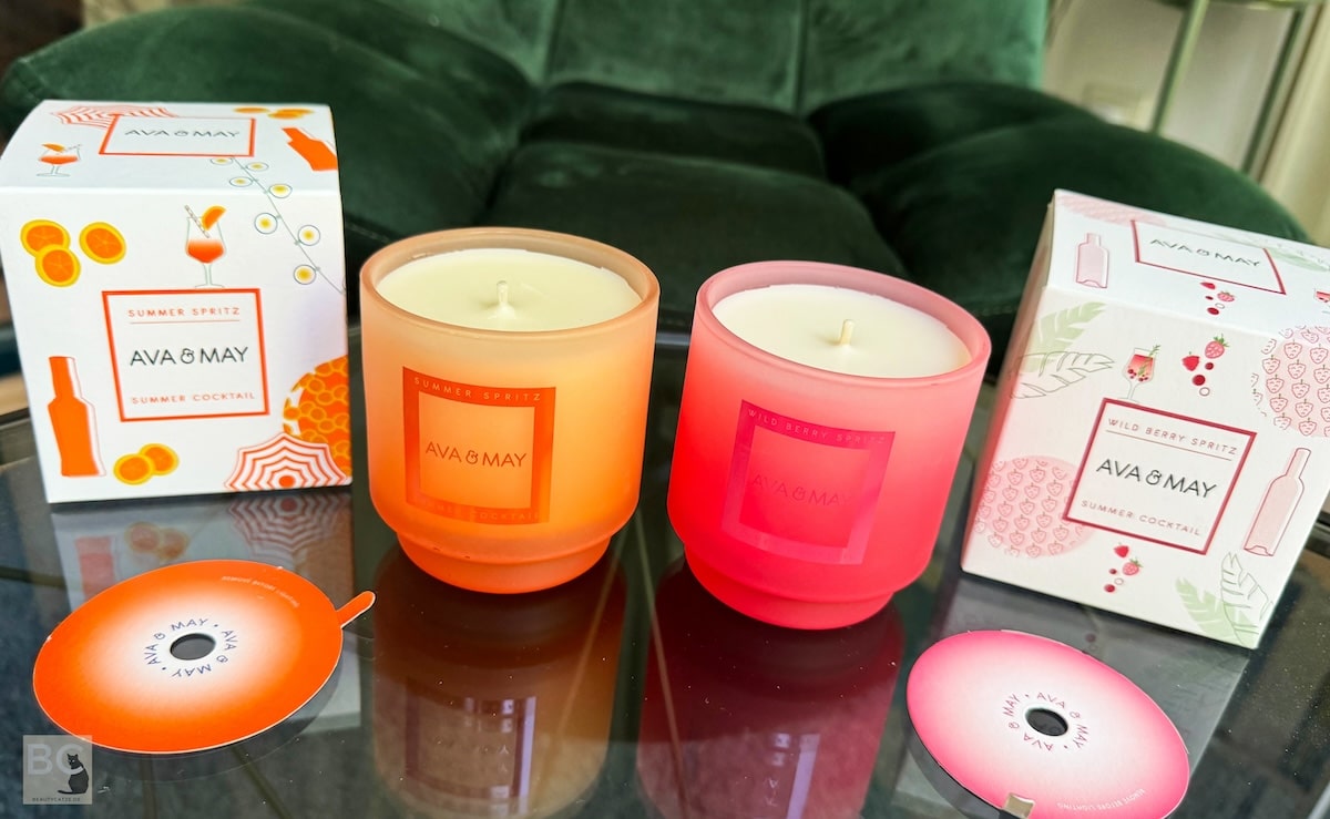 Erfahrungen mit Summer Cocktail Spritz und Wild Berry Duftkerzen von AVA and MAY