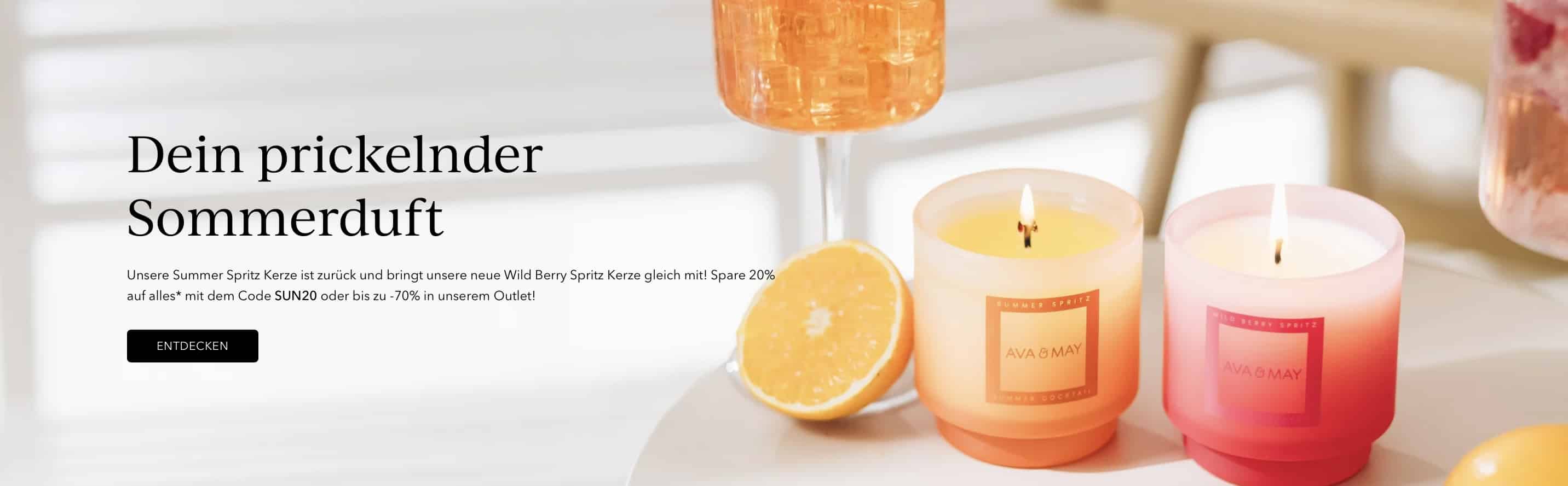 Summer Spritz Wildberry Spritz Duftkerzen von AVA & MAY Erfahrungen Sommer Düfte