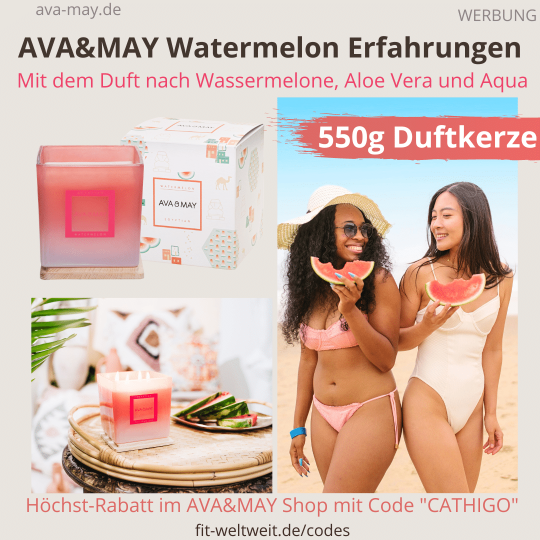 Watermelon Egyptian Große Duftkerzen Erfahrungen AVA and MAY Ägyptische Wassermelone