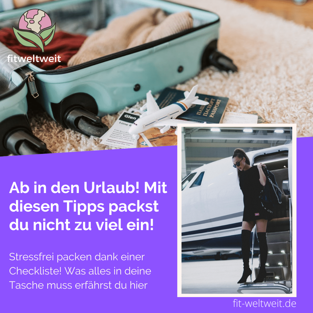 Checkliste Handgepäck - Mit dieser Checkliste nimmst du nie mehr zu viel in den Urlaub mit