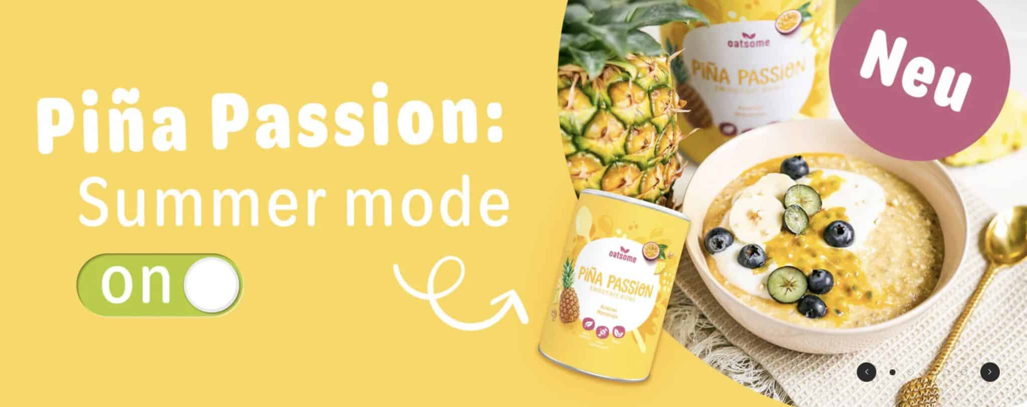 PINA PASSION ERFAHRUNGEN Oatsome Smoothie Bowl Frühstück