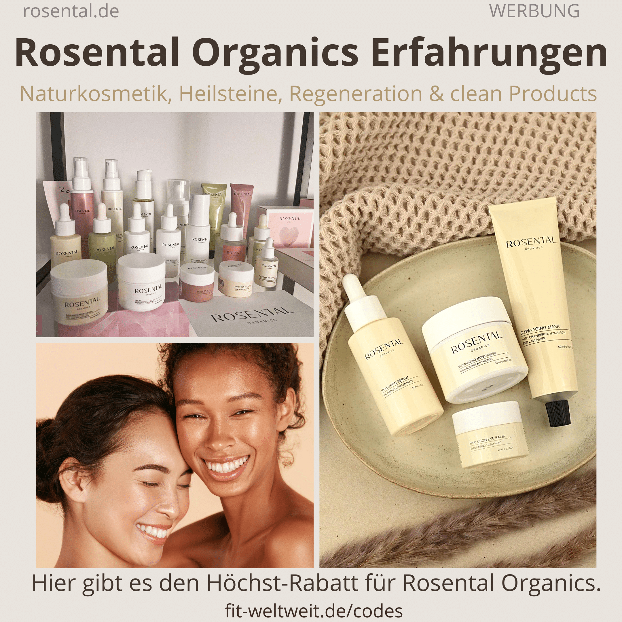 ROSENTAL Organics Produkte Erfahrungen 2025: Rosenquarz Jade Roller Anwendung, Hyaluron Erfahrungen + Rabatt Code