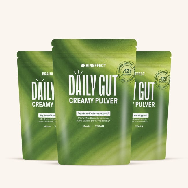 DAILY GUT CREAMY MATCHA Braineffect Erfahrungen, Wirkung, taste test & Trend Rezept
