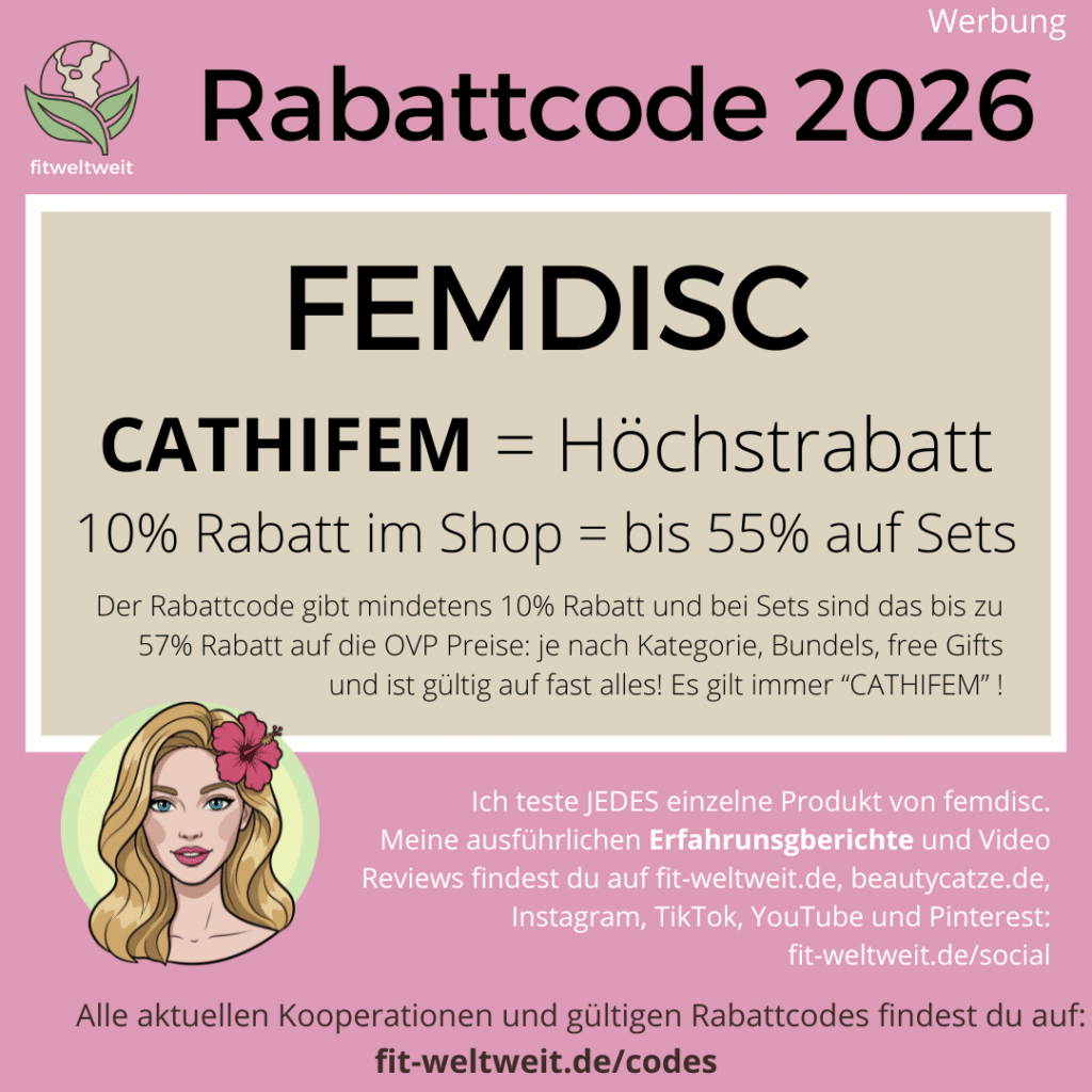 FEMDISC Rabatt Gutschein Code 2026 20% 50% Influencer Instagram Coupon