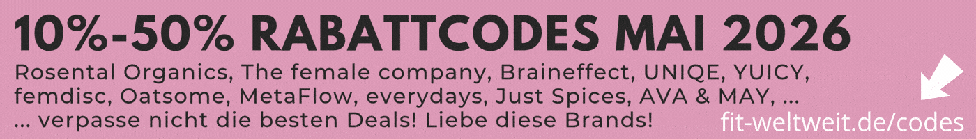 Rabatt Gutschein Codes Mai 2026 everydays, Rosental Organics, The female company, Braineffect, femdisc, Oatsome, MetaFlow, Just Spices, AVA & MAY