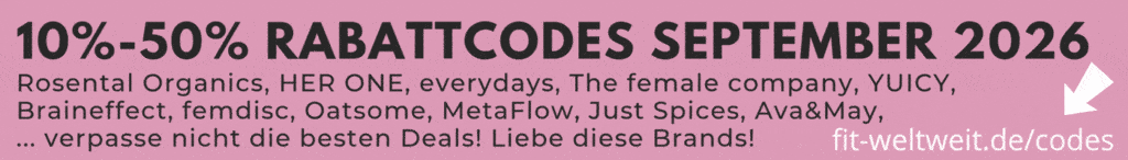 HER ONE Rabatt Gutschein Codes August 2026 everydays, Rosental Organics, The female company, Braineffect, femdisc, Oatsome, MetaFlow, AVA & MAY